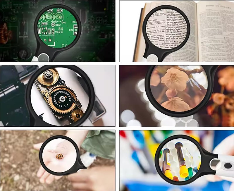 CUTE 4 U New 45x Handheld Magnifying Glass Reading Lens 3 LED Light Jewelry Loupe - Image 4